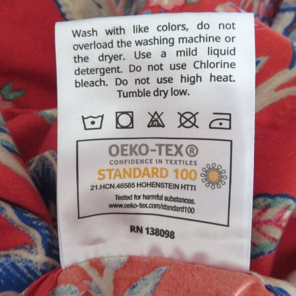 Southshore Fine Linens Red Floral Queen Duvet 1 Sham Zipper Closure - Picture 7 of 7